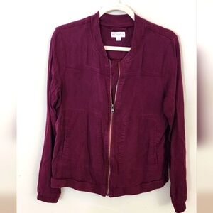 Faded red merona bomber jacket